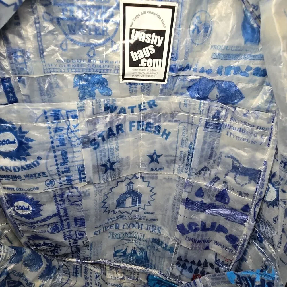 Trashy Bags Backpack Preowned Made From 100% Recycled Drinking Pouches Handmade